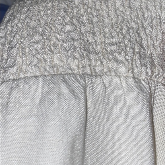 ZARA V NECK LINEN VOLUMINOUS FLOWY MAXI MIDI DRESS - Picture 14 of 14